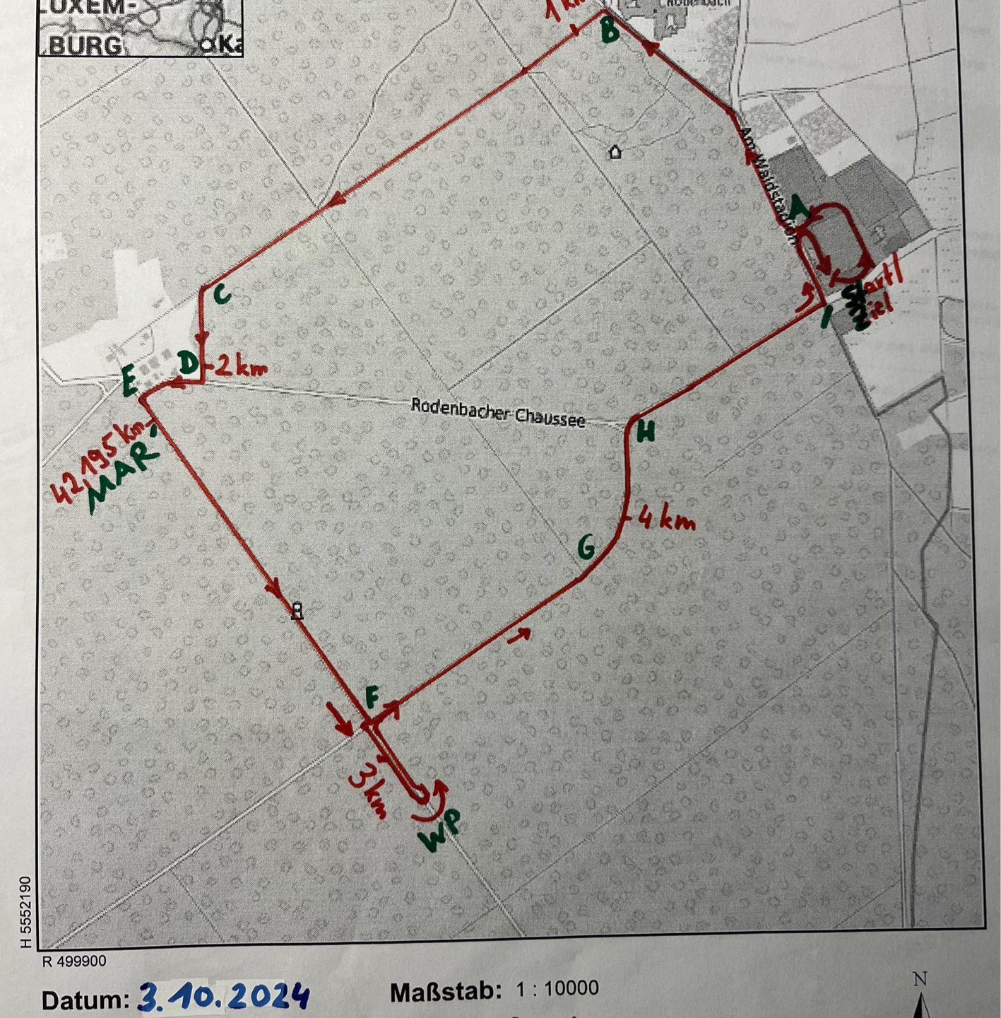 Streckenplan 5km, 10km, 50km