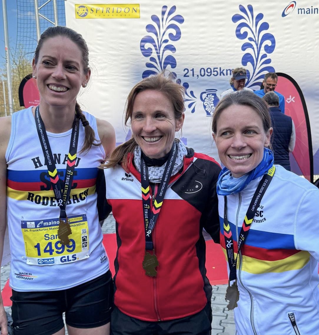 SSC-Frauen W35/40/45 sind Deutsche Teammeisterinnen: Bertsch, Köcher, Grebner holen Gold! Kreisrekord für Bertsch, Nitsch und Blandamura und Rang sieben in der Hauptklasse! Silber für M50/55/60-Männer mit Habtemichael (3.M55), Knauer (5.M55) und Riefer (6.M60)!